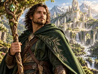 A fantasy traveller and citadel in a living world.